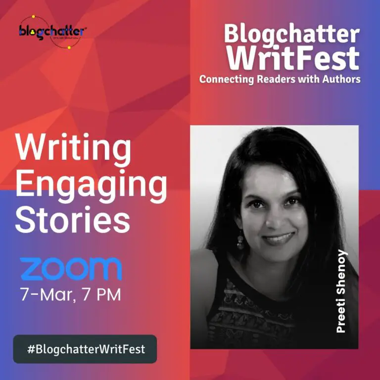 Preeti Shenoy in Blogchatter Writfest - blog post by Mommyshravmusings