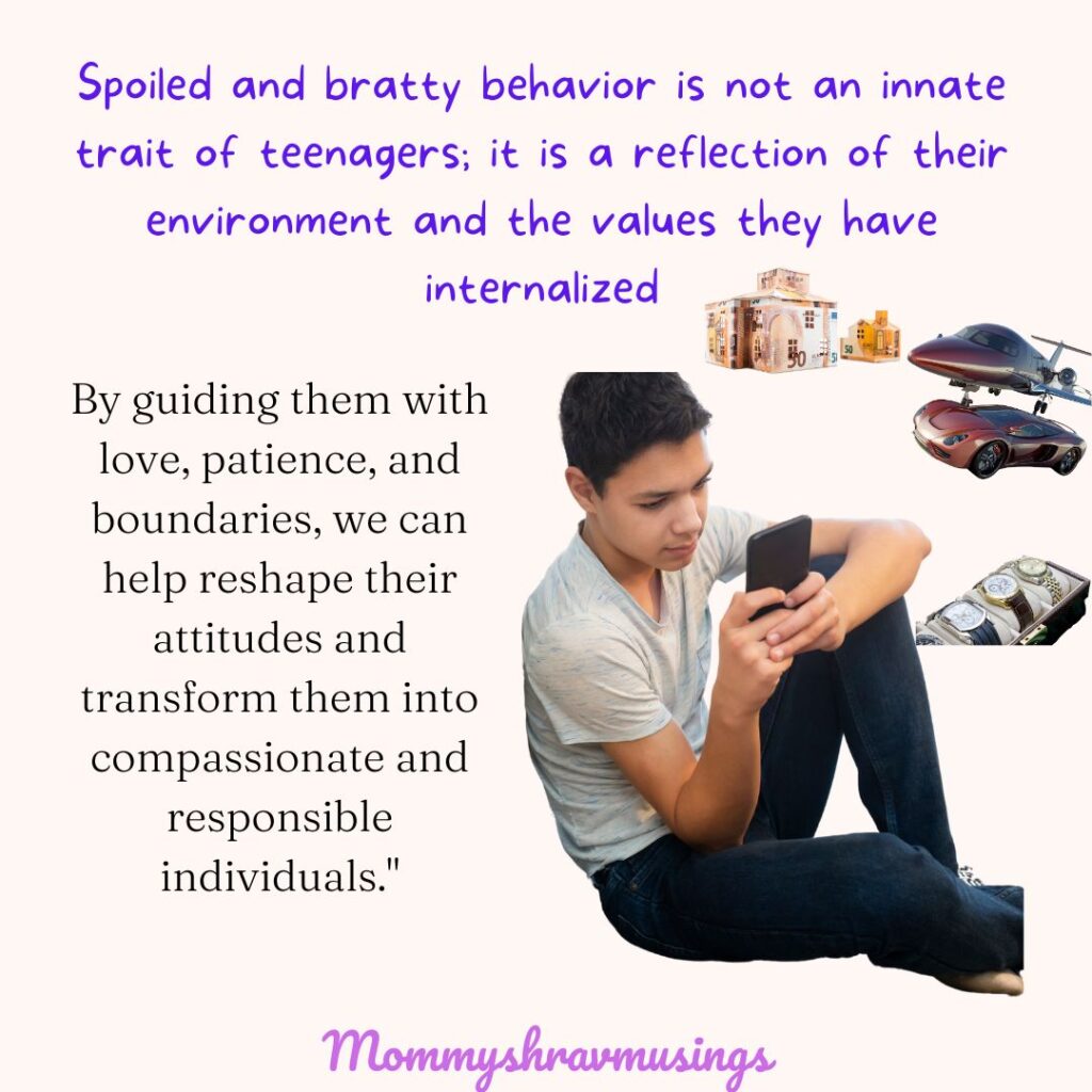 Quotes on Spoiled and Bratty Teenagers - in a blog post by Mommyshravmusings