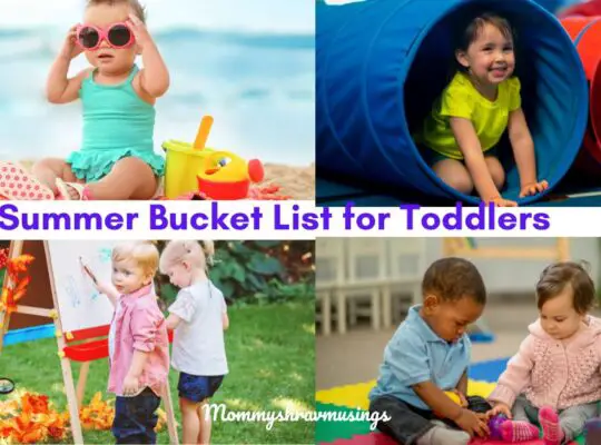 Summer Bucket List for Toddlers - a blog post by Mommyshravmusings