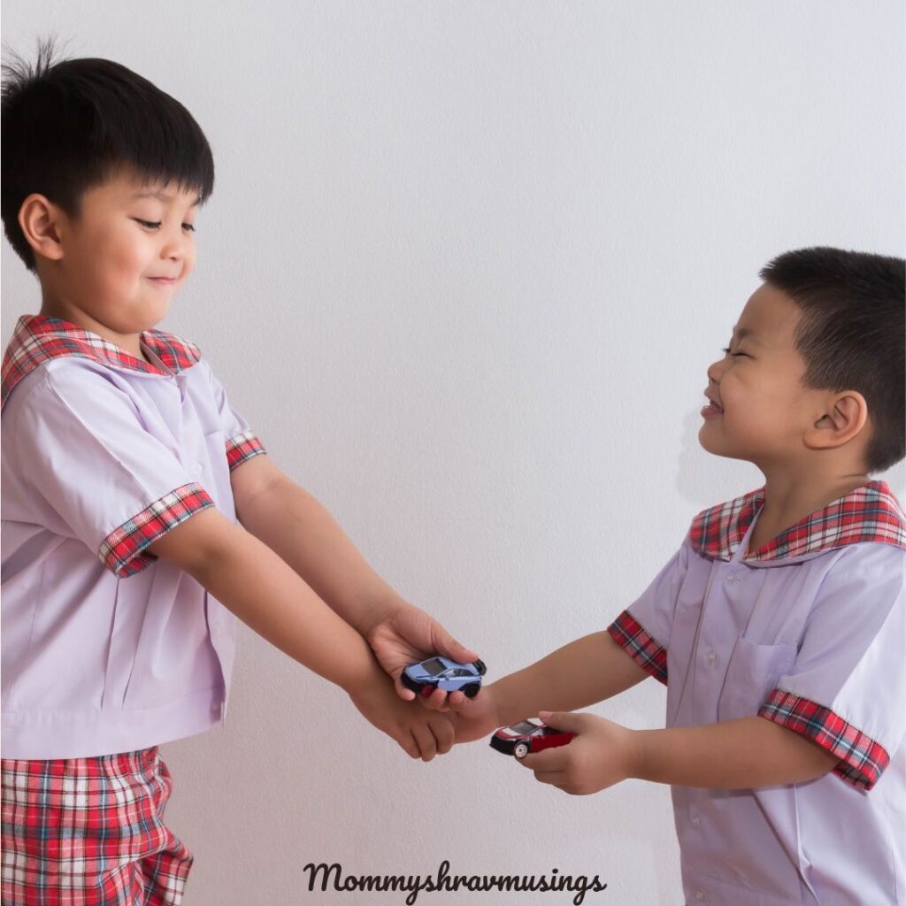 Tips to teach Sharing to your Child - a blog post by mommyshravmusings