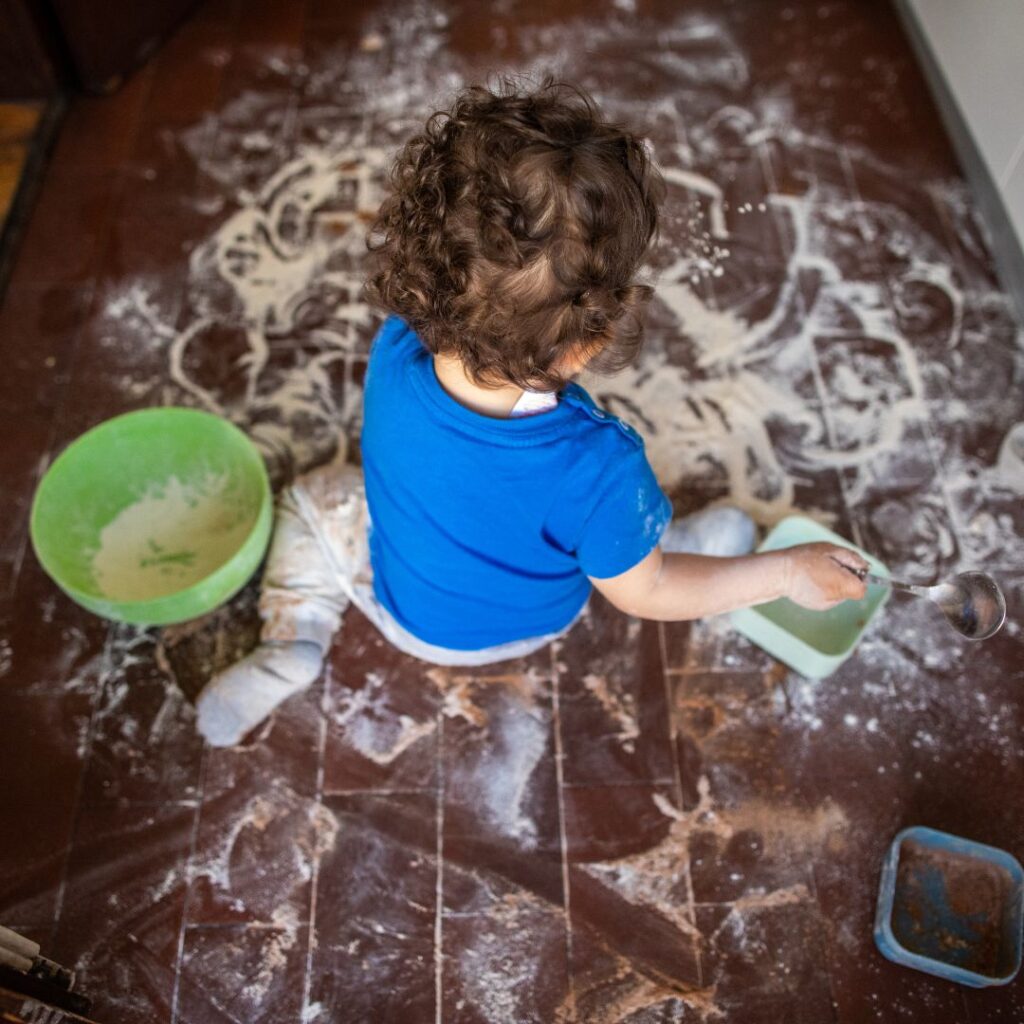 What is Messy Play for Toddlers - a blog post by Mommyshravmusings