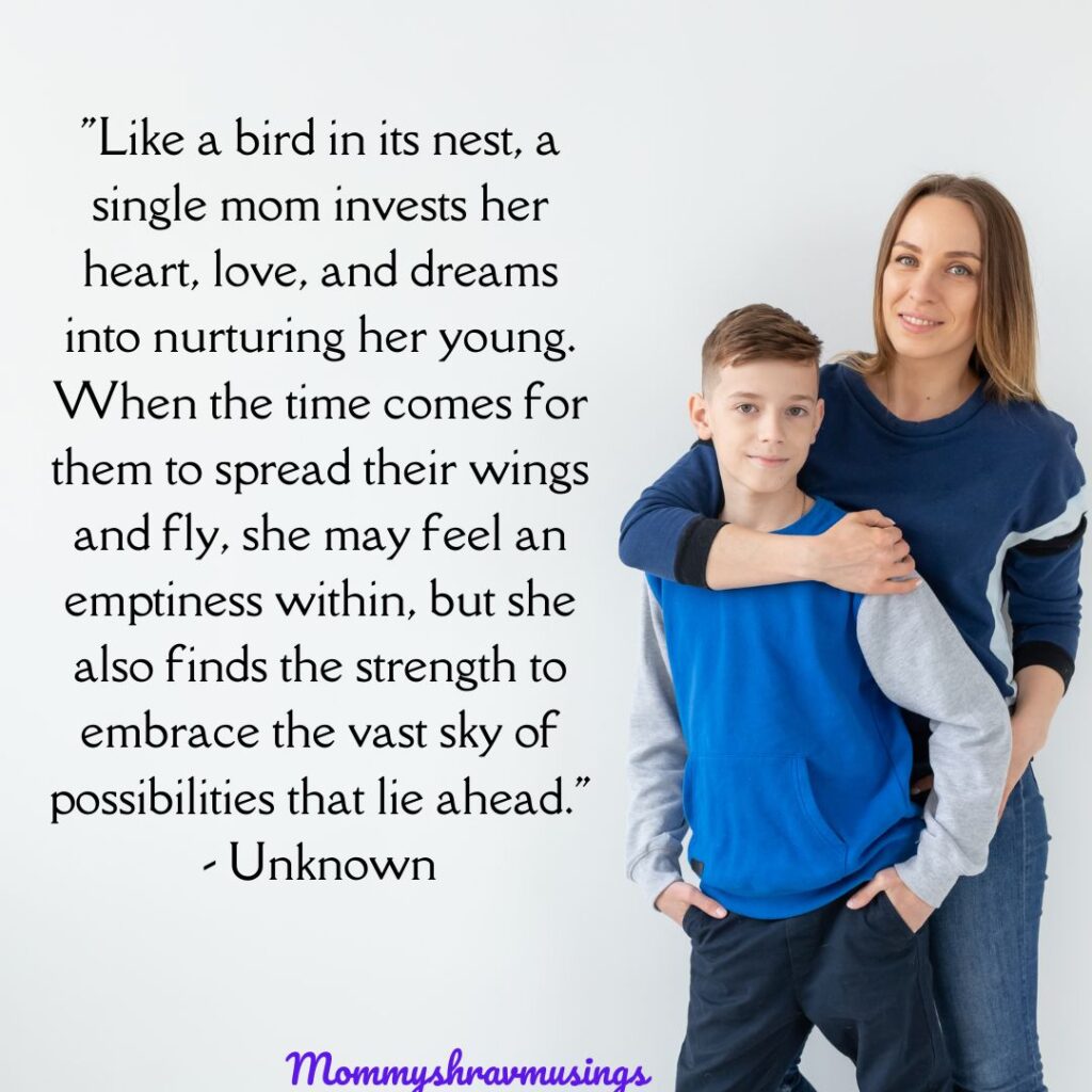 How Can Single Moms Survive Empty Nest Syndrome - a blog post by Mommyshravmusings