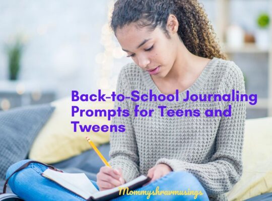 Back to School Journaling Prompts for teens and tweens