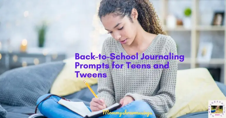 Back to School Journaling Prompts for teens and tweens