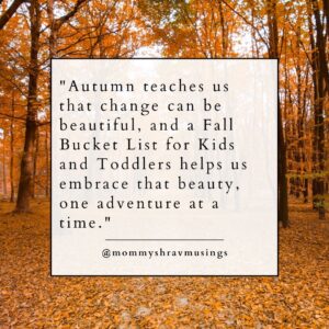 Fall Bucket List for Kids and Toddlers