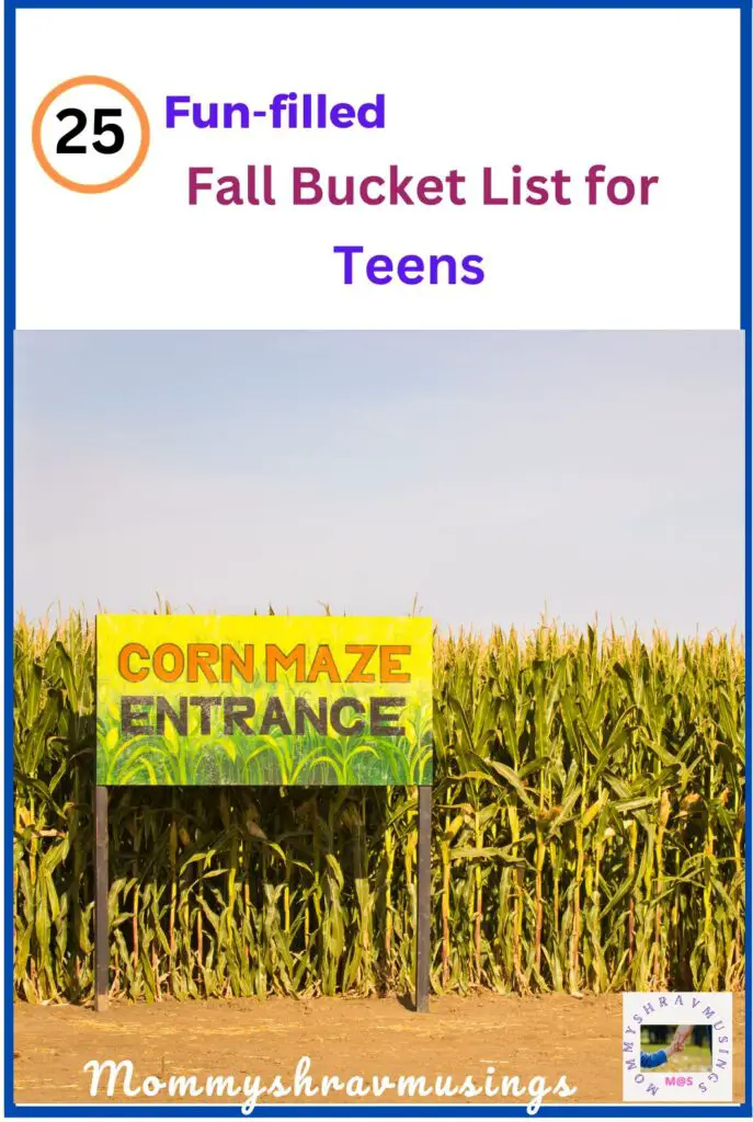 Fall Bucket List for Teens 