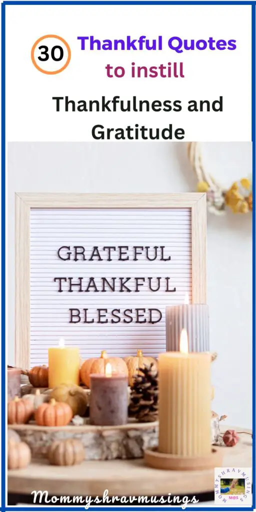 Thankful quotes to instill thankfulness and gratitude