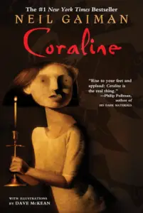 Coraline by Neil Gaiman Book Cover from Amazon