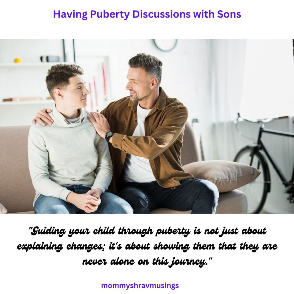 Puberty talks with Sons - a blog post by mommyshravmusings