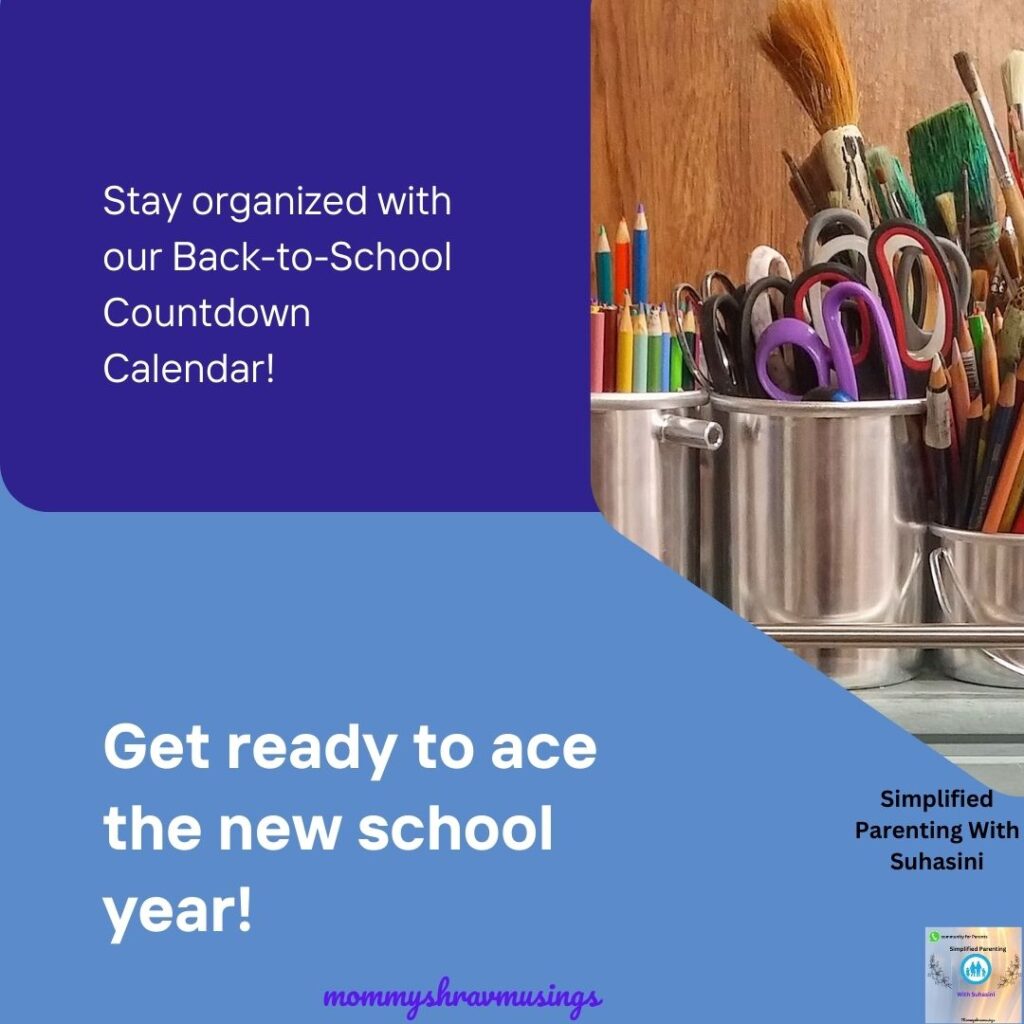 Back to School Countdown Calendar