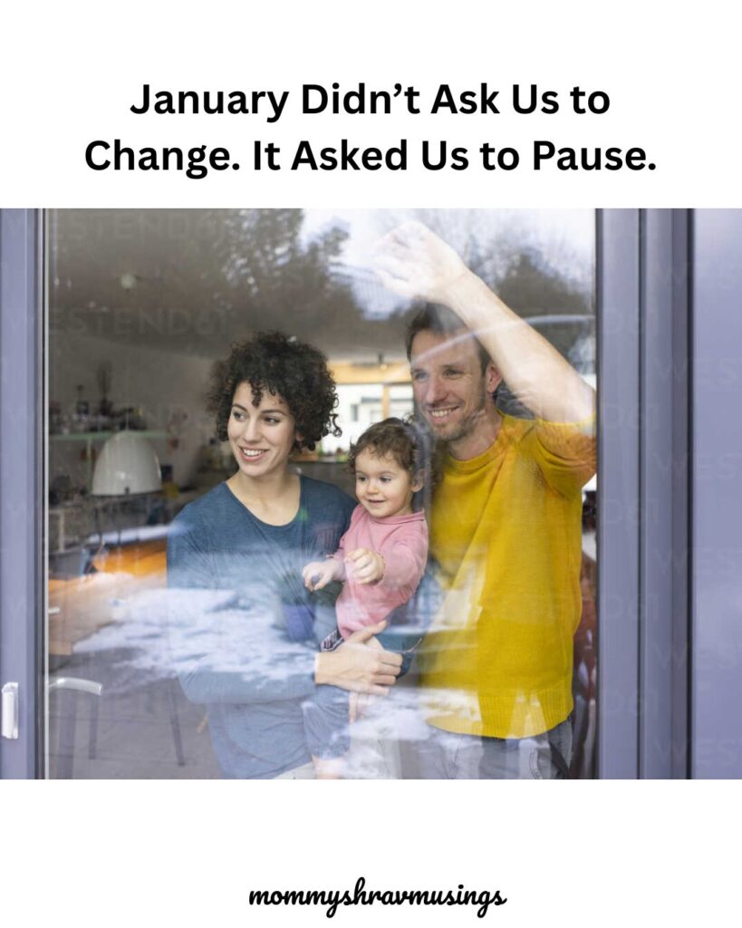 Parents taking a quiet pause at home in the evening, reflecting on parenting and emotional well-being